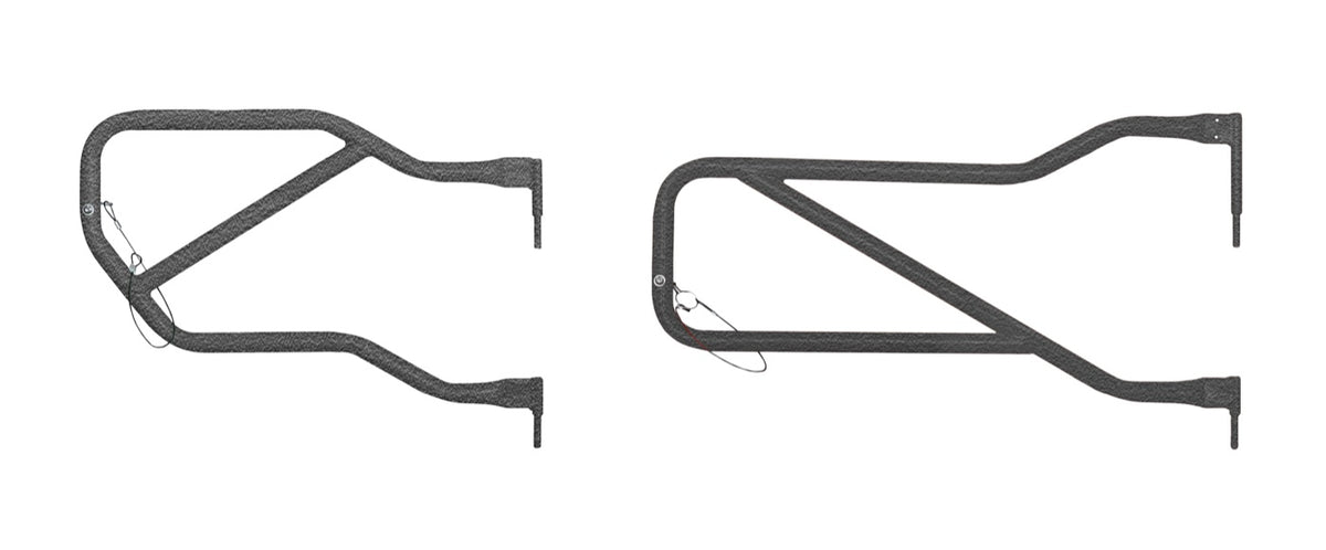 JK Four-Door Trail Tube Door Set - Texturized Black