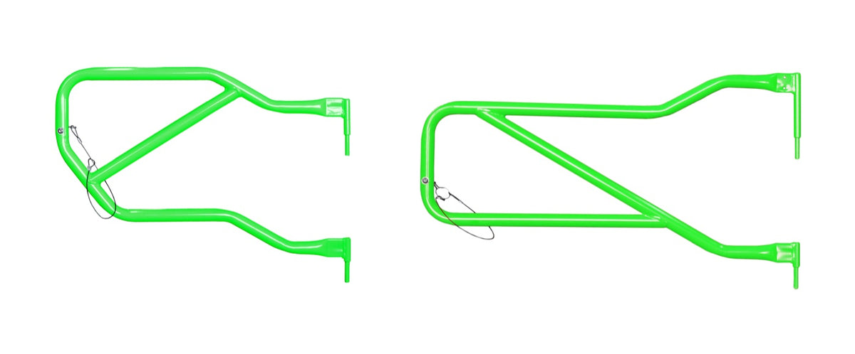 JK Four-Door Trail Tube Door Set - Neon Green