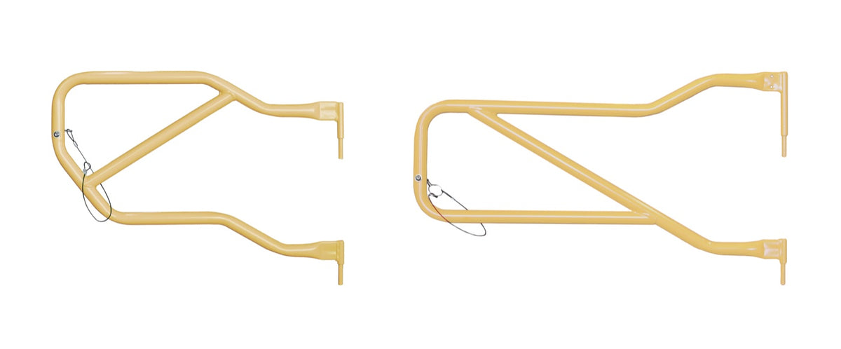 JK Four-Door Trail Tube Door Set - Military Beige