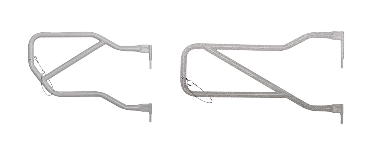 JK Four-Door Trail Tube Door Set - Gray Hammertone