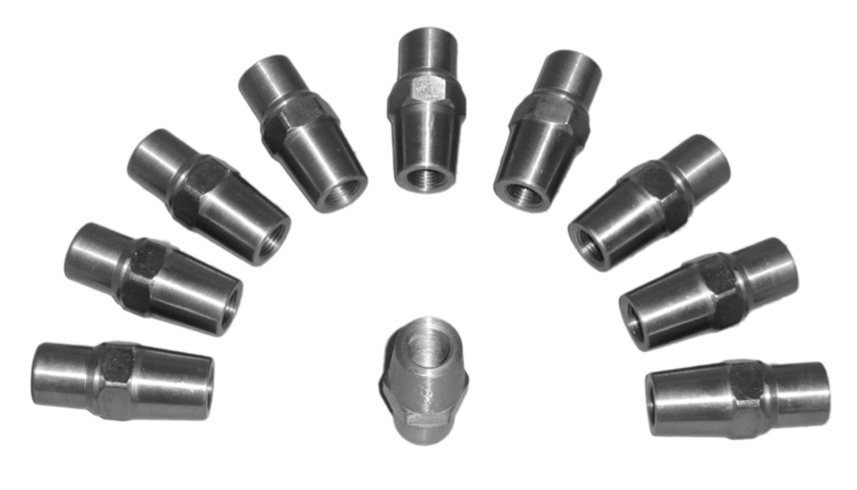 Thread Bungs - 5/8-18 RH - fits 1.000 x 0.065 Tubing - Wrench Flat Style - 10 Pack