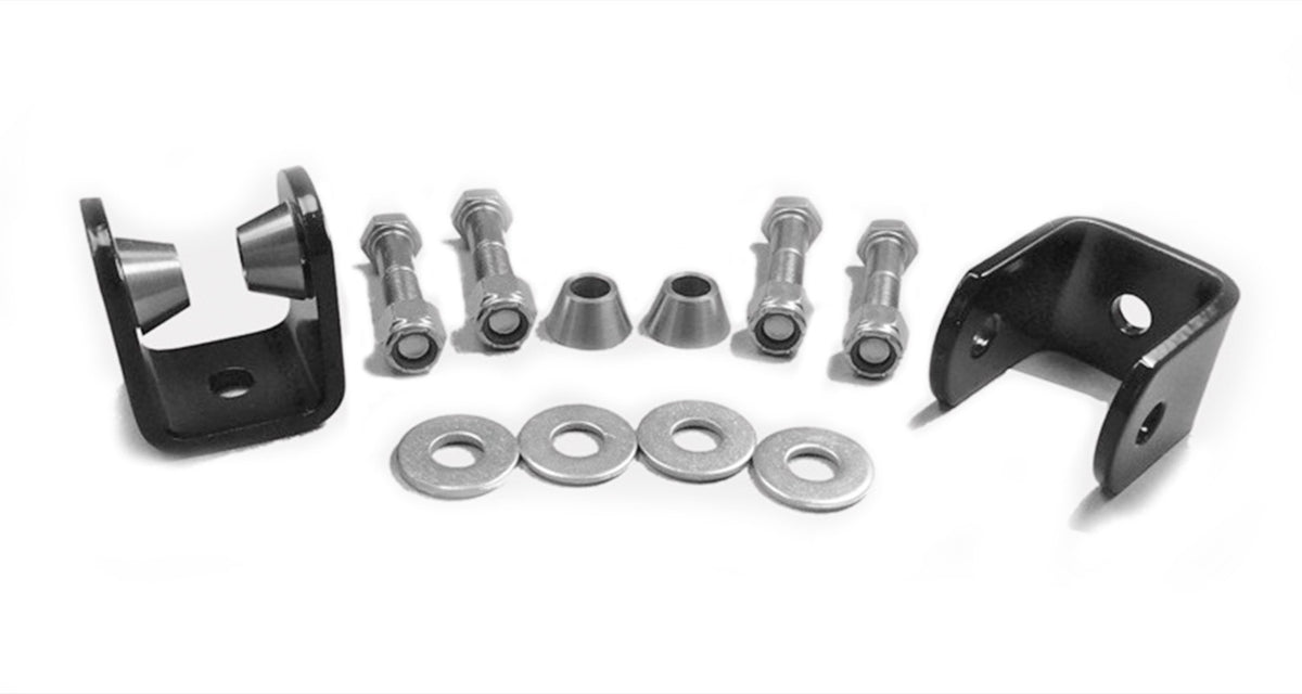 Sway Bar End Links - Drop Clevis Kits (Without End Links) - 1/2 Bore - Clevises are Zinc Plated - Includes Misalignment Spacers - Includes 2 Clevises