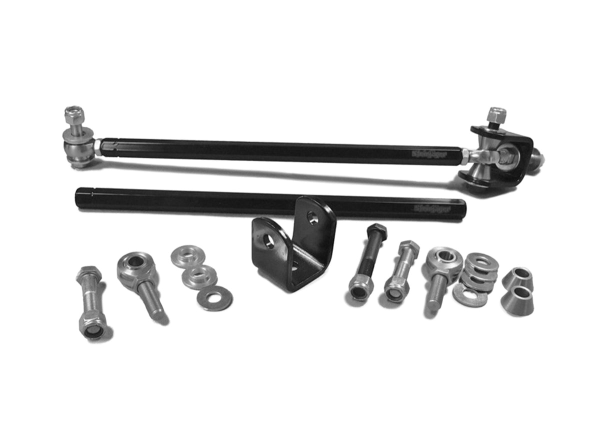 Sway Bar End Links - Drop Clevises Included - 5/8-18 - 18.13 Inches Long - Steel Housing, PTFE Race Heims - Powder Coated Steel Tube