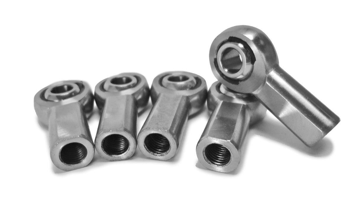 Rod Ends - Inch Female - Chrome Moly Housing, Nylon Race - 5/8-18 RH - 5 Pack