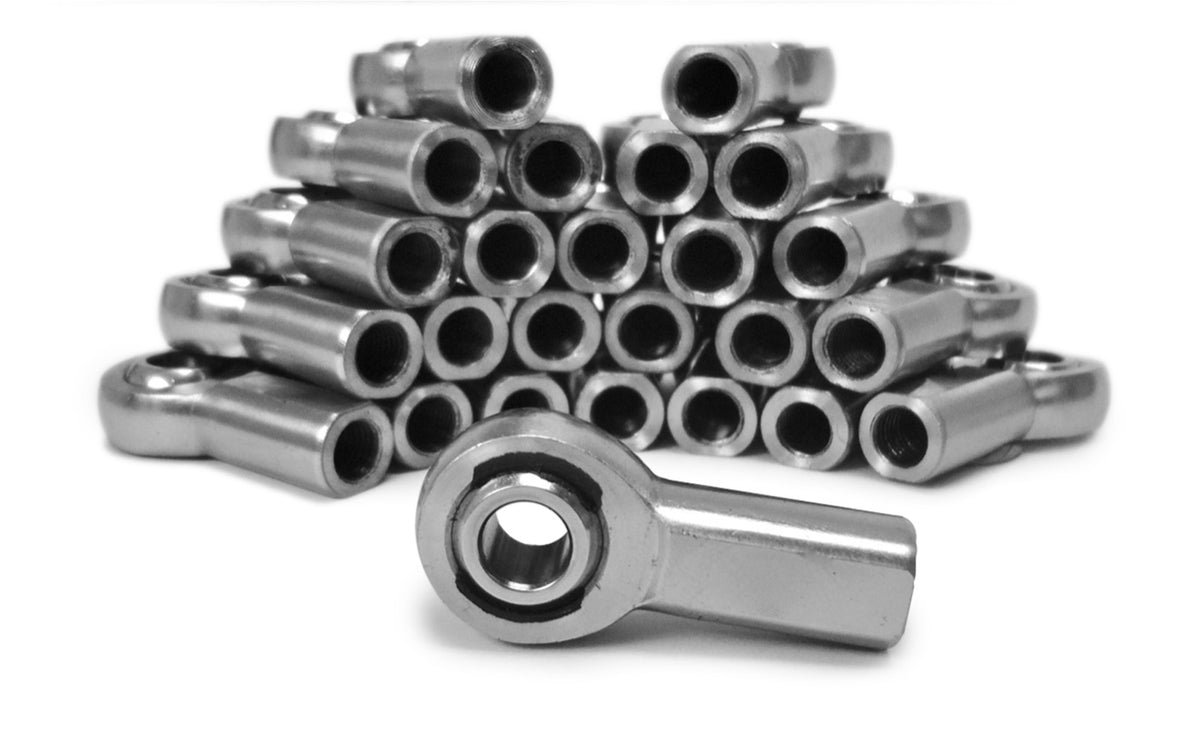 Rod Ends - Inch Female - Chrome Moly Housing, Nylon Race - 1/2-20 LH - 25 Pack