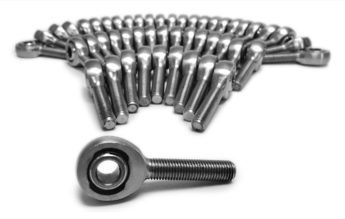 Rod Ends - Inch Male - 5/8-18 RH - Chrome Moly Housing, Nylon Race - 50 Pack