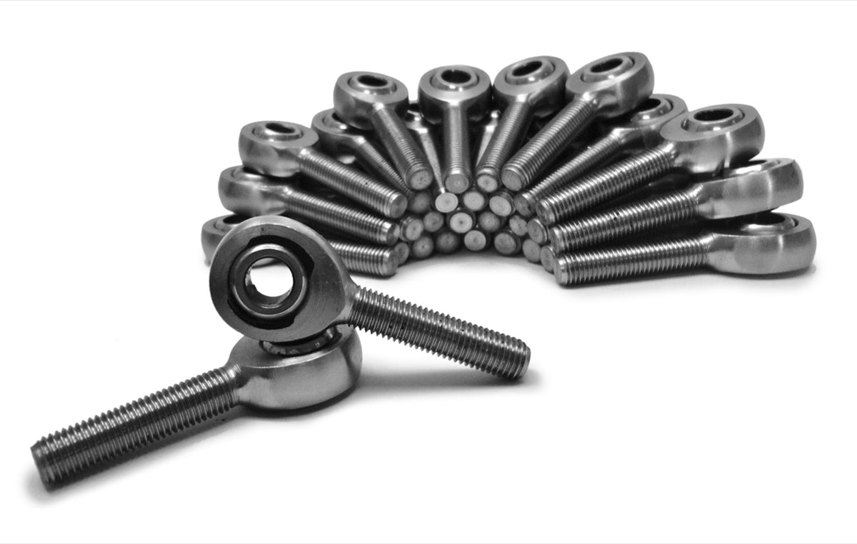 Rod Ends - Inch Male - 1/2-20 RH - Chrome Moly Housing, Nylon Race - 30 Pack