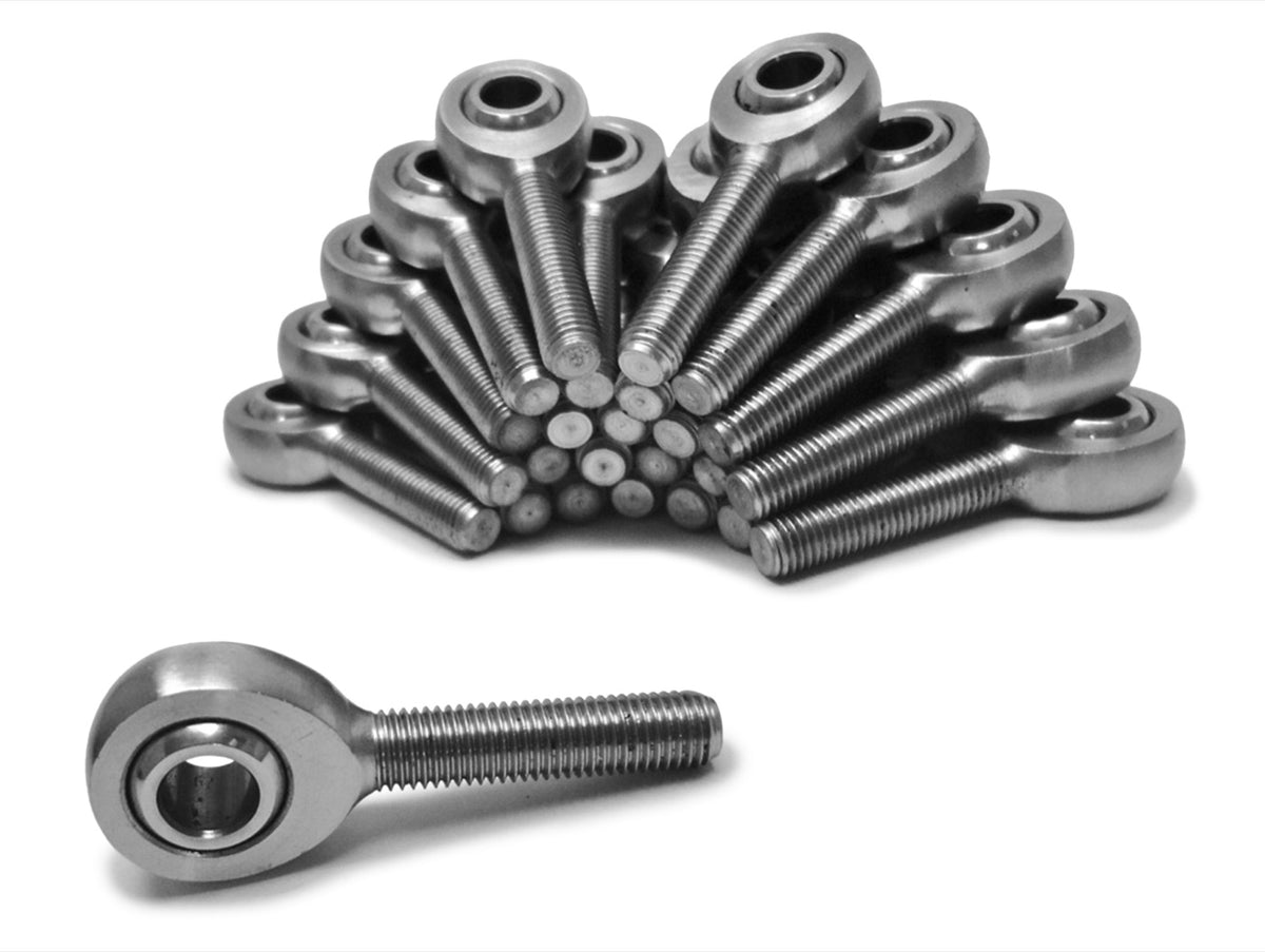 Rod Ends - Inch Male - 10-32 RH - Steel Housing, PTFE Race - 25 Pack