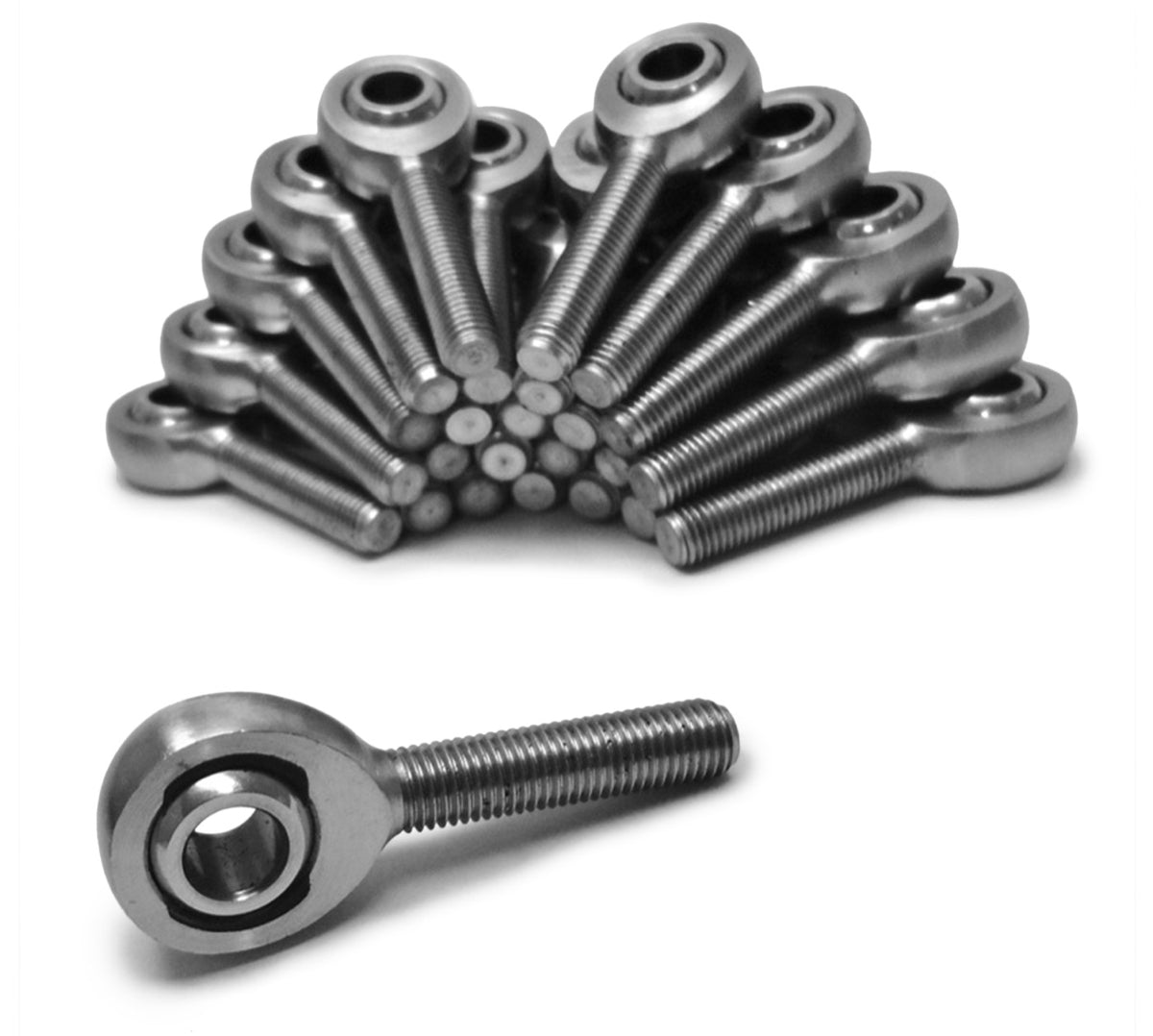 Rod Ends - Inch Male - 5/8-18 RH - Chrome Moly Housing, Nylon Race - 25 Pack
