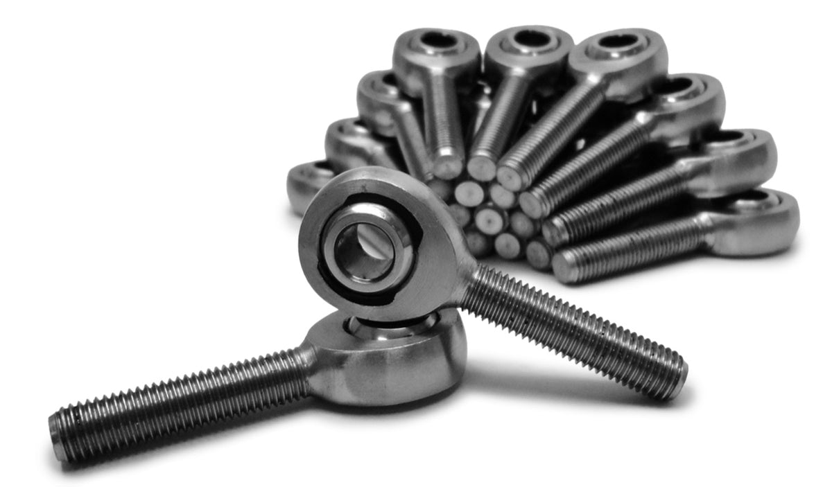 Rod Ends - Metric Male - Chrome Moly Housing, Nylon Race - M16 x 2.00 RH - 20 Pack
