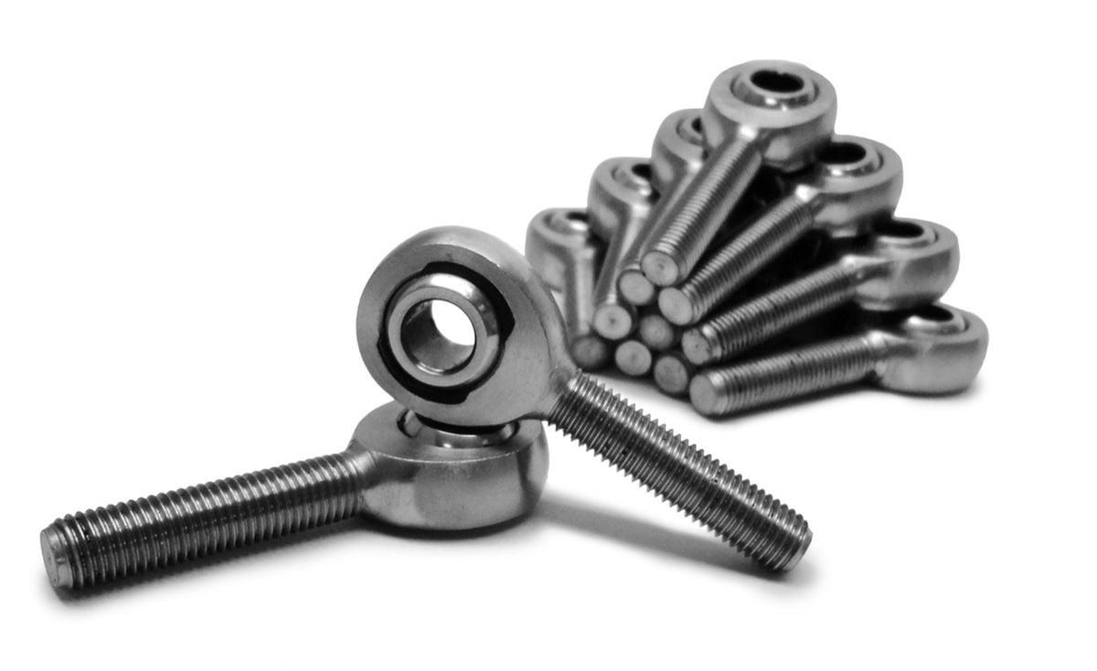 Rod Ends - Inch Male - 7/8-14 LH - Chrome Moly Housing, Nylon Race - 12 Pack