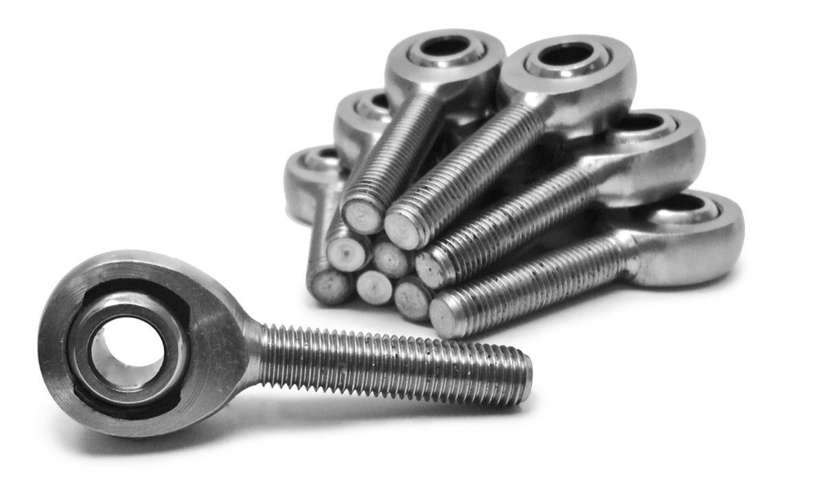 Rod Ends - Inch Male - 5/8-18 RH - Chrome Moly Housing, Nylon Race - 10 Pack