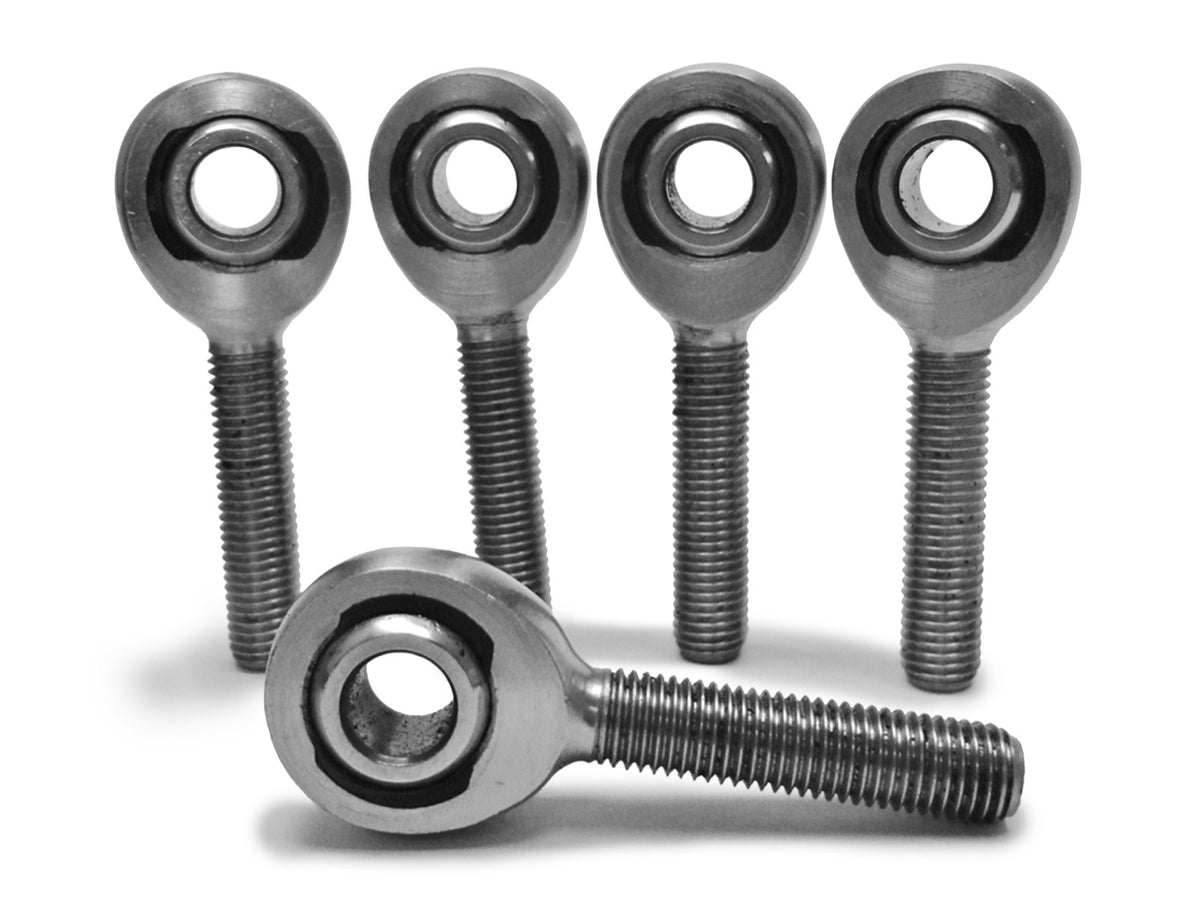 Rod Ends - Metric Male - Chrome Moly Housing, Nylon Race - M12 x 1.75 RH - 5 Pack