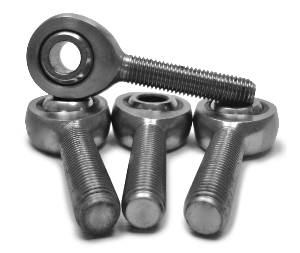 Rod Ends - Inch Male - 3/8-24 RH - Steel Housing, 2 Piece - 4 Pack