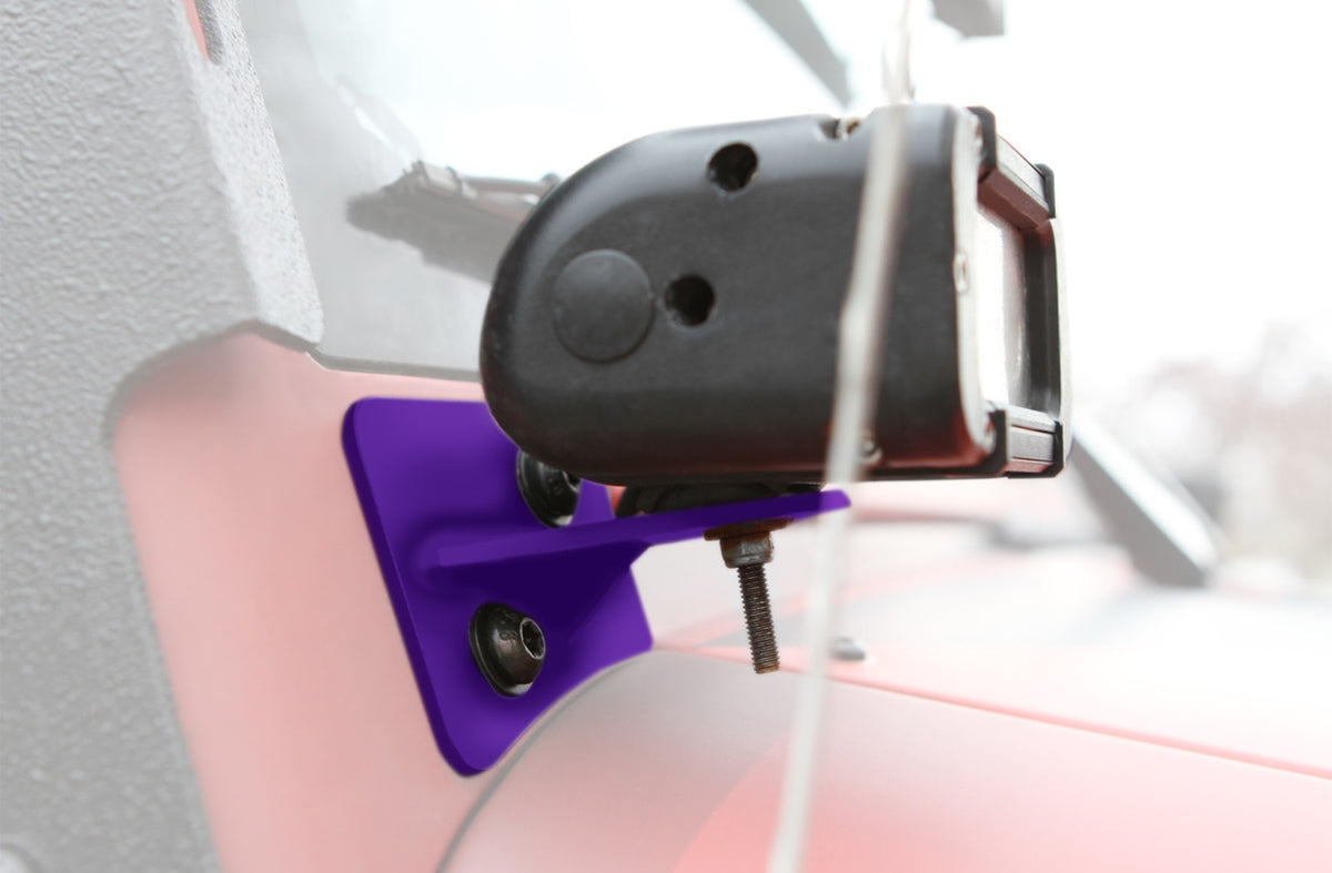 JK 1/8-Inch Lower-Windshield Light Mounts - Sinbad Purple