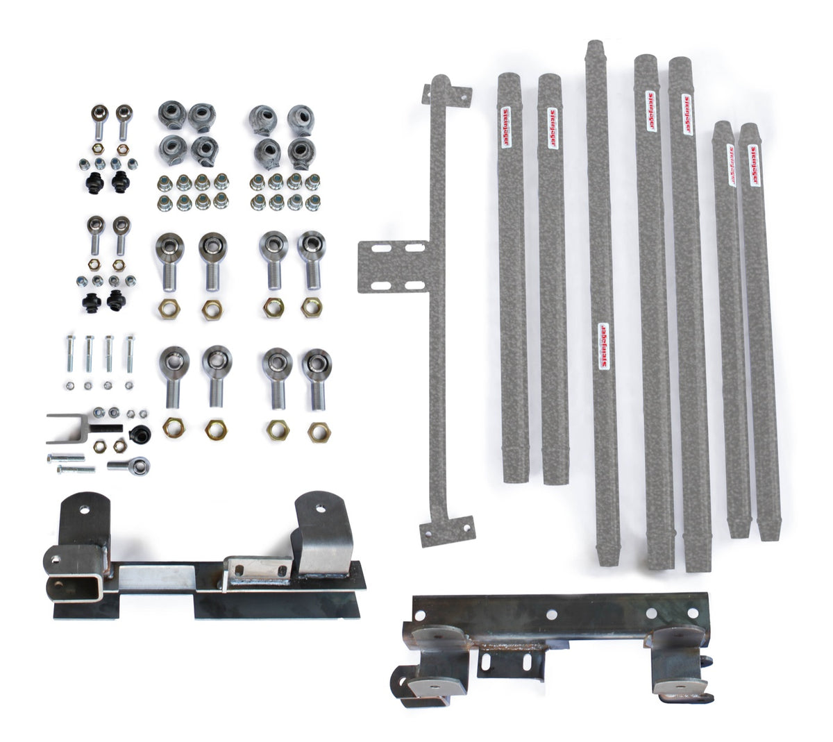 TJ Chromoly Long-Arm Kit - Manual - Gray Hammertone