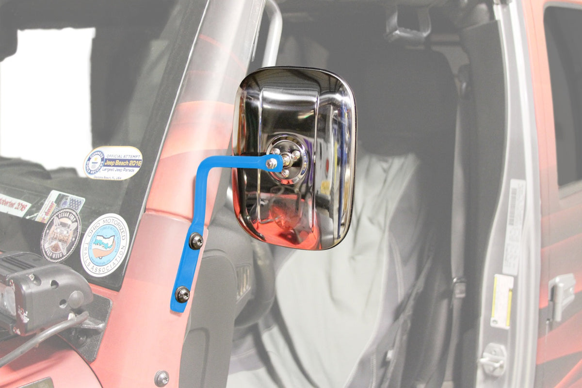 JK A-Pillar Mirror Kit - Playboy Blue