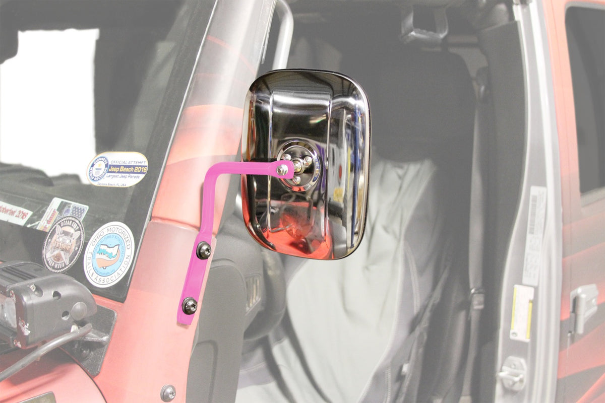 JK A-Pillar Mirror Kit - Pinky