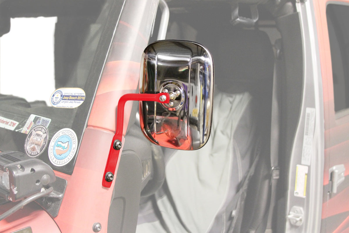 JK A-Pillar Mirror Kit - Red Baron