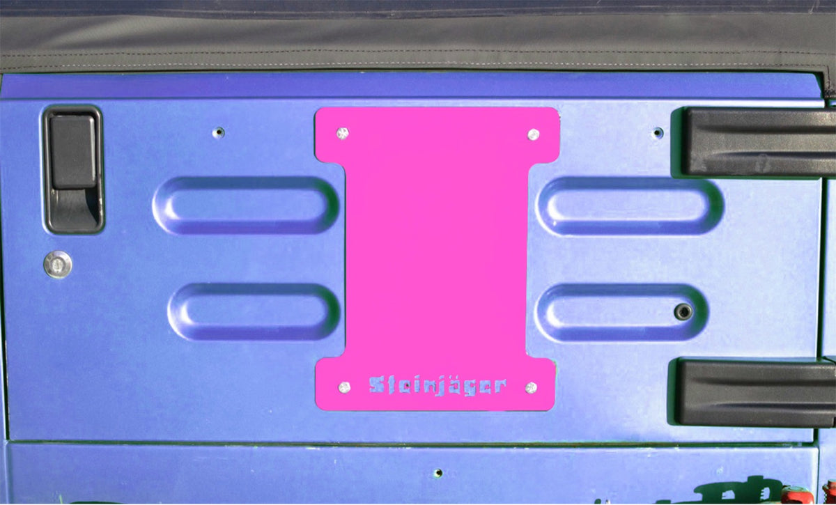 TJ Spare-Tire Delete Plate - Hot Pink