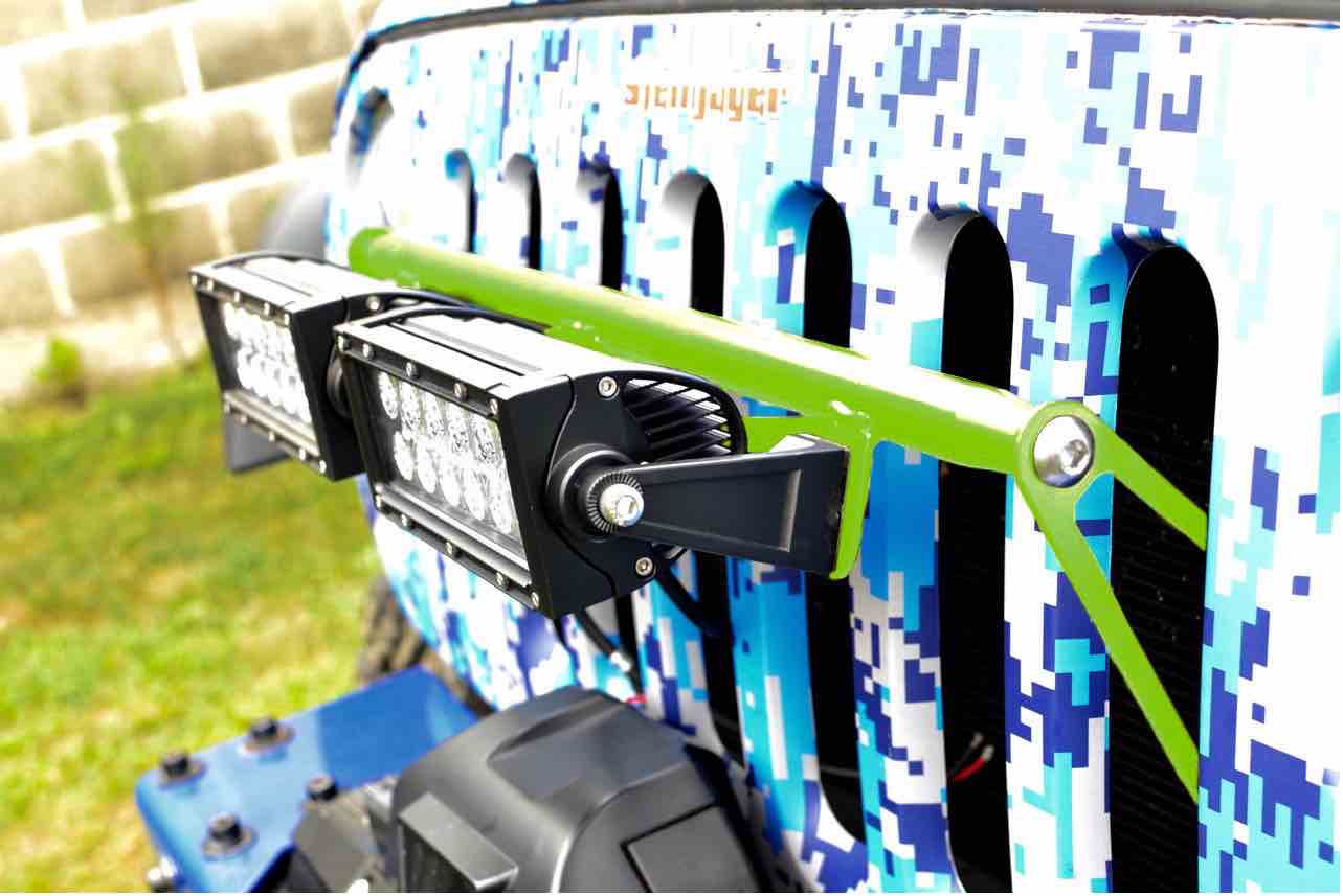 Steinjäger Exterior Accessories Wrangler JK 2007-2018 Light Mounts Grill Brackets Gecko Green