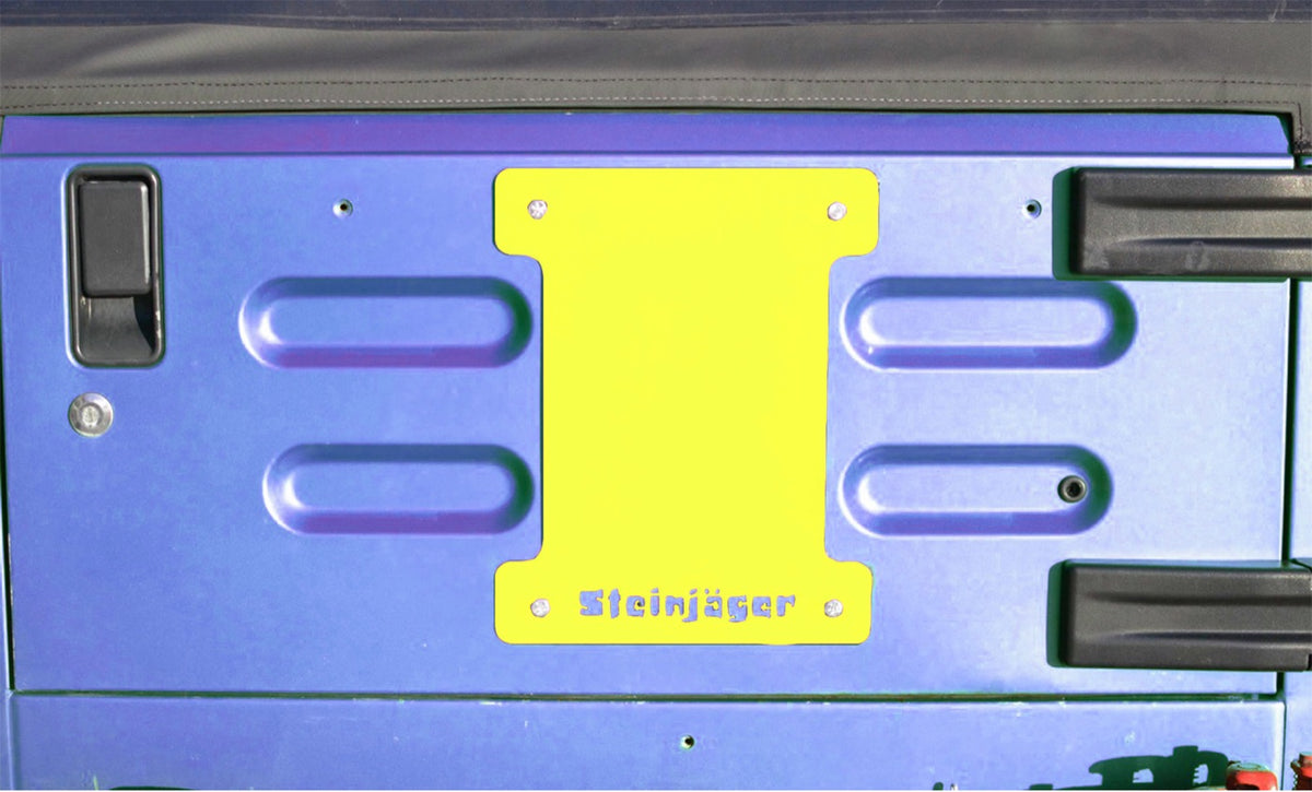 TJ Spare-Tire Delete Plate - Neon Yellow