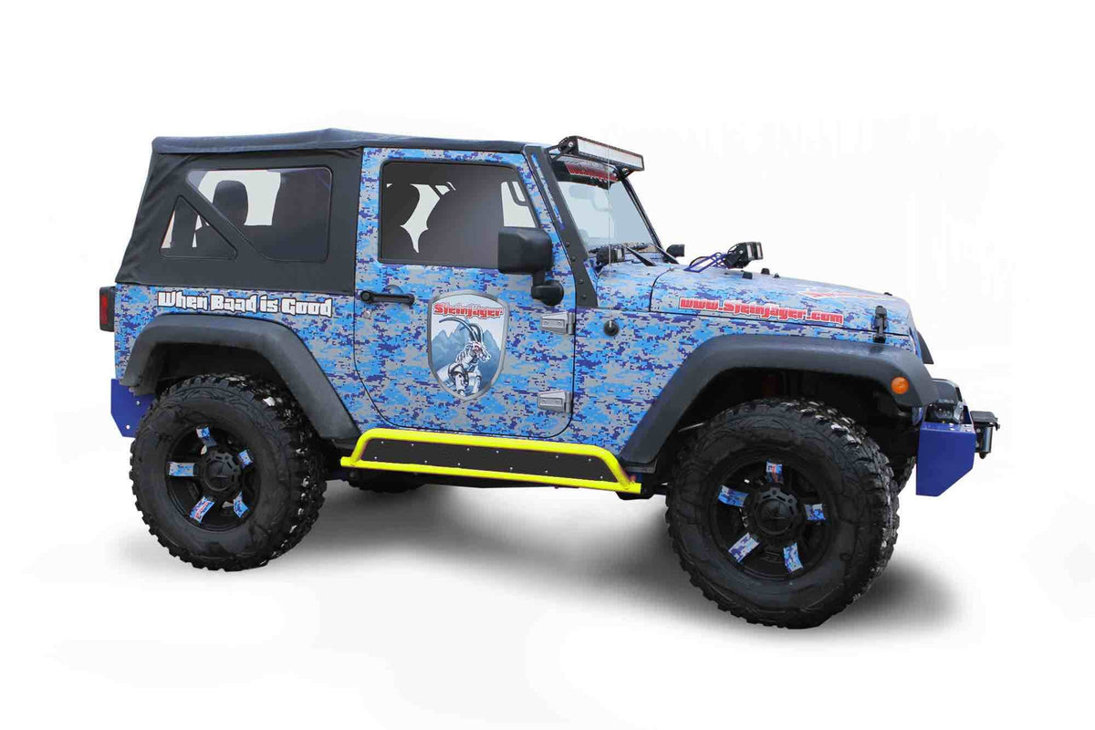 Steinjäger Armor Wrangler JK 2007-2018 Rock Sliders Frame for 2 Door Models Neon Yellow