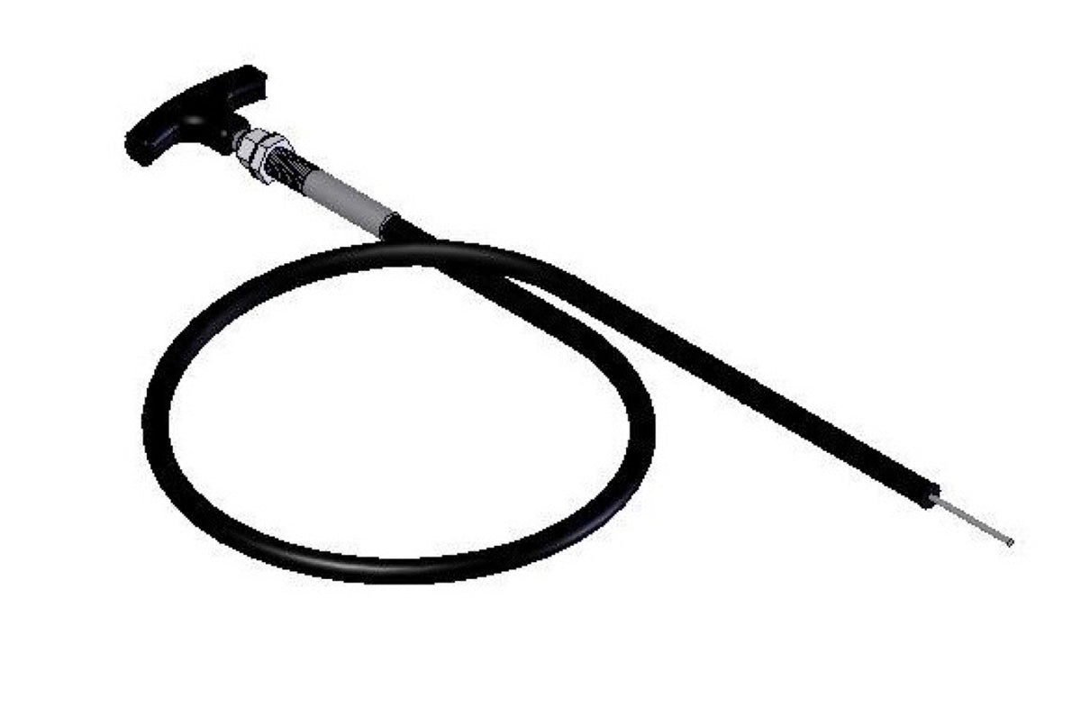 Parachute Push-Pull Cables - 10-32 - 144 Inches Long - T-Handle - 3-Inch Travel