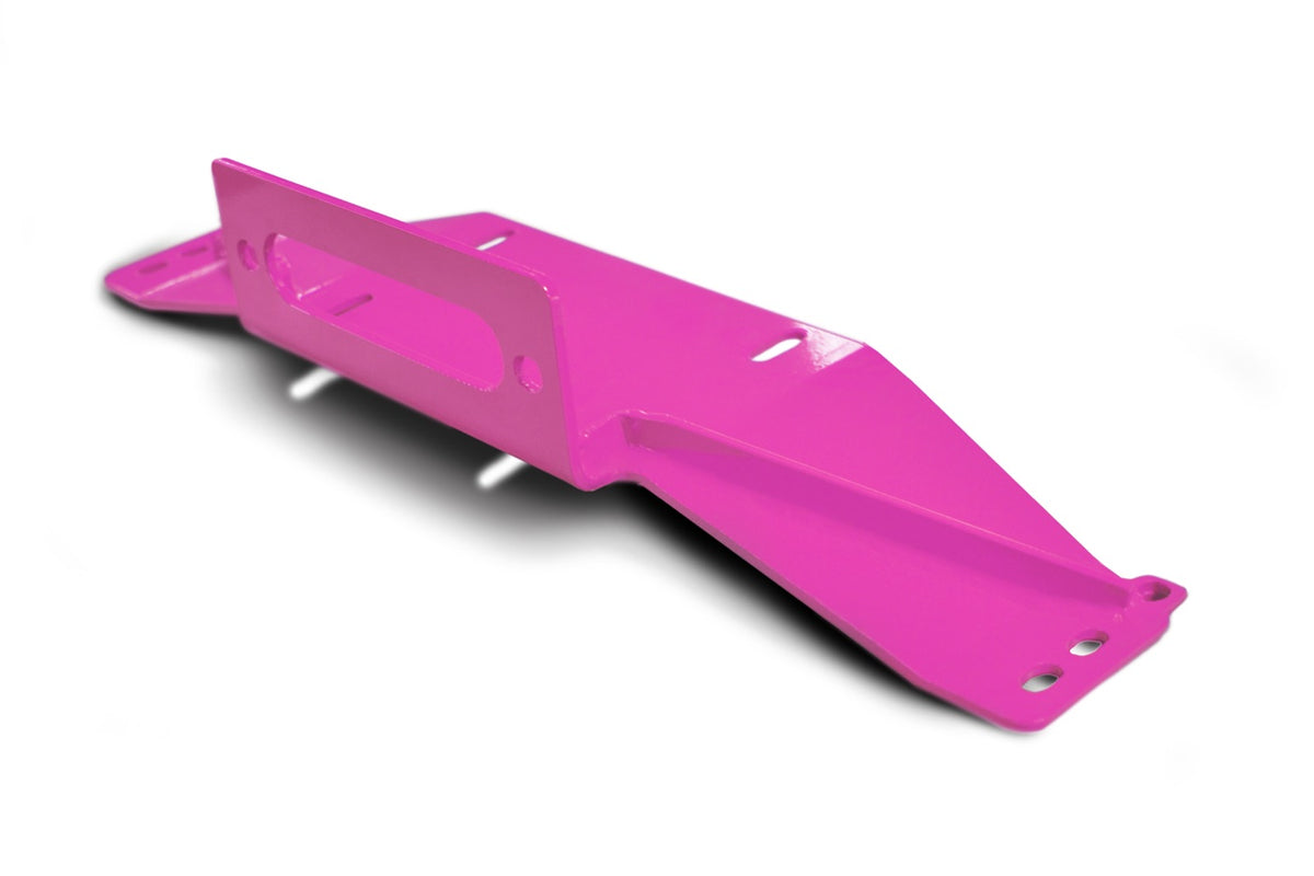 TJ Bolt-On Winch Plate - Hot Pink