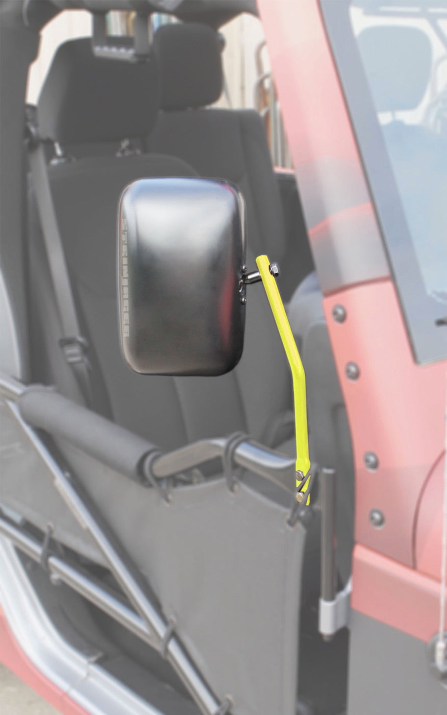 JK, JL and JT Tube-Door Mirror Kits - Neon Yellow