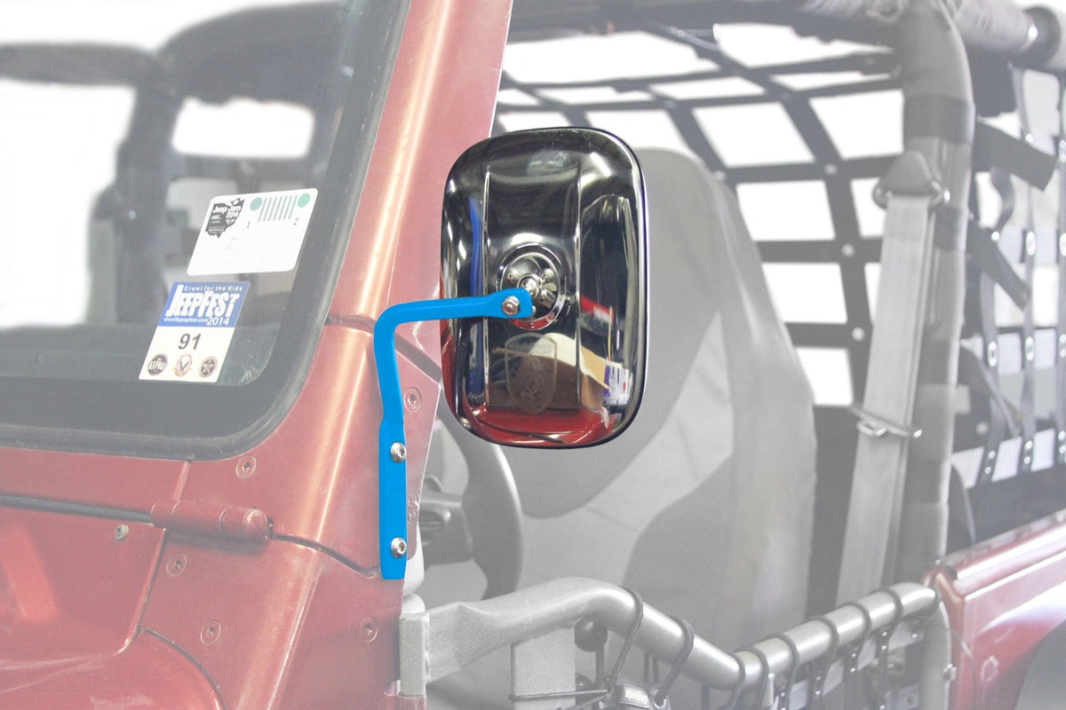 TJ A-Pillar Mirror Kit - Playboy Blue