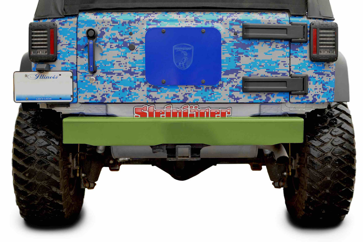 Steinjäger Bumpers Wrangler JK 2007-2018 Bumper, Rear Cap Style Gecko Green