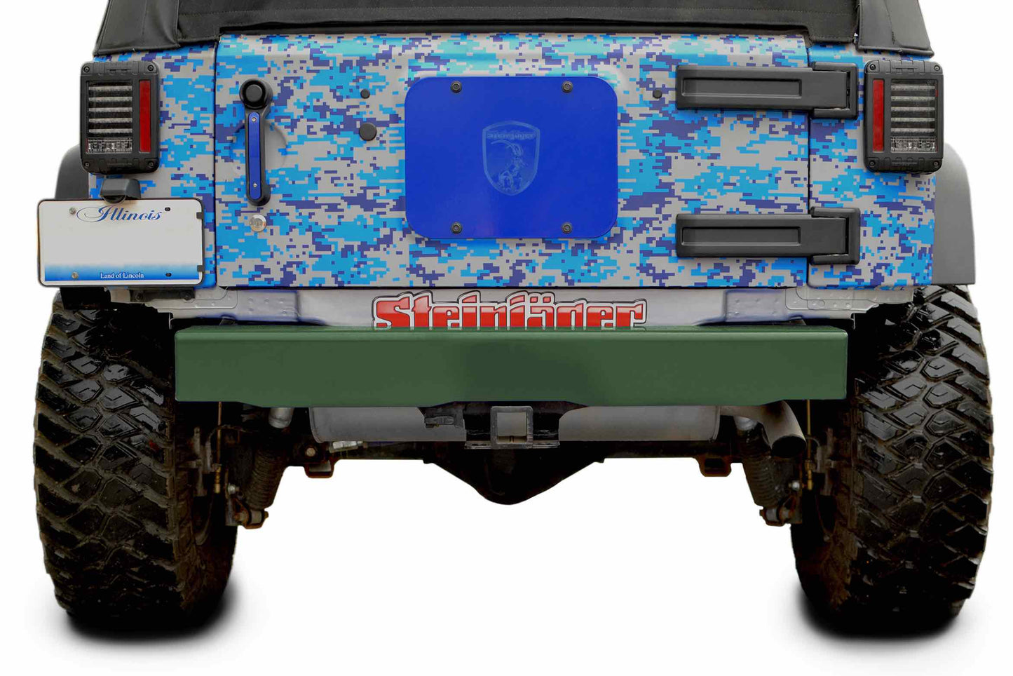 Steinjäger Bumpers Wrangler JK 2007-2018 Bumper, Rear Cap Style Locas Green