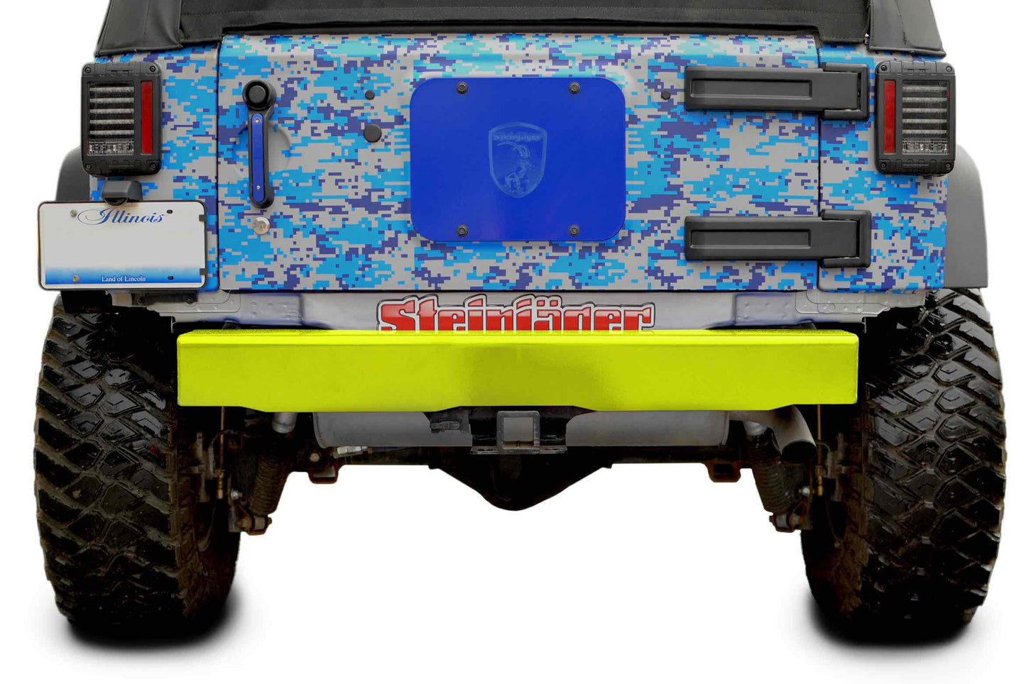 Steinjäger Bumpers Wrangler JK 2007-2018 Bumper, Rear Cap Style Neon Yellow