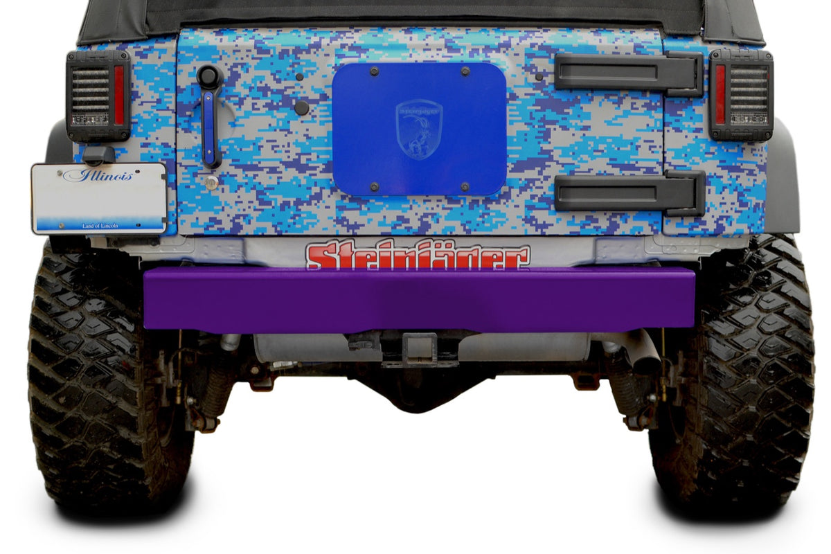 JK Cap-Style Rear Bumper without D-Ring Mounts - Sinbad Purple