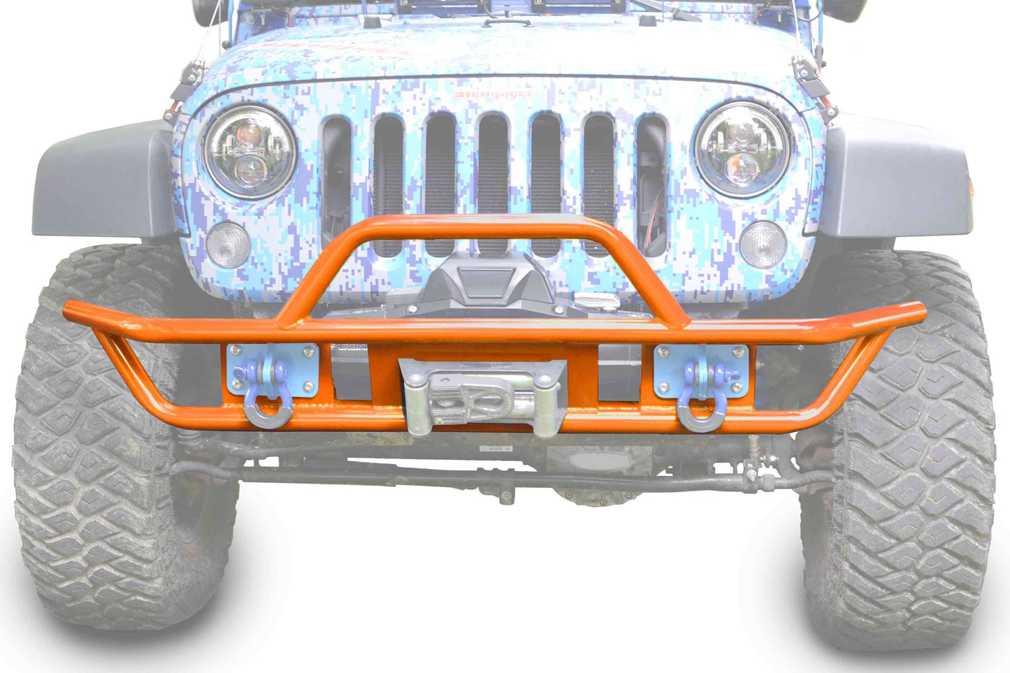 Steinjäger Bumpers Wrangler JK 2007-2018 Bumper, Front, Tube Fluorescent Orange