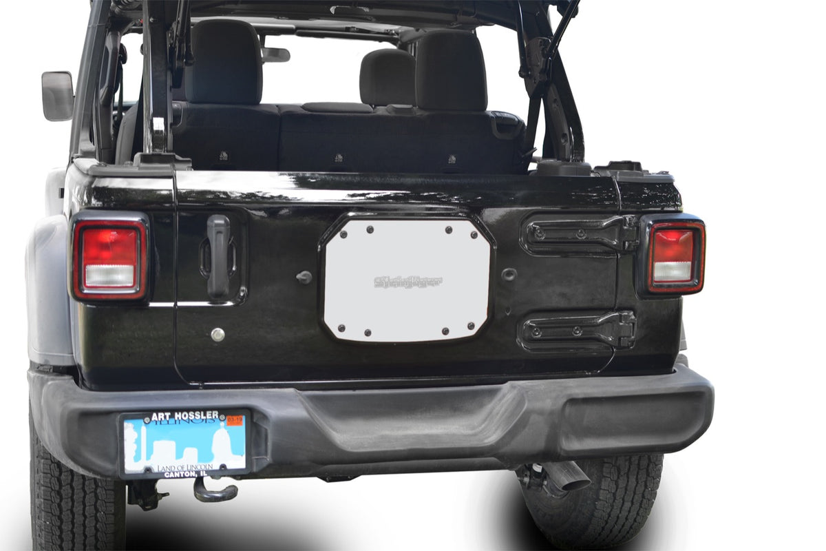 JL Spare-Tire Carrier Delete Plate - Cloud White