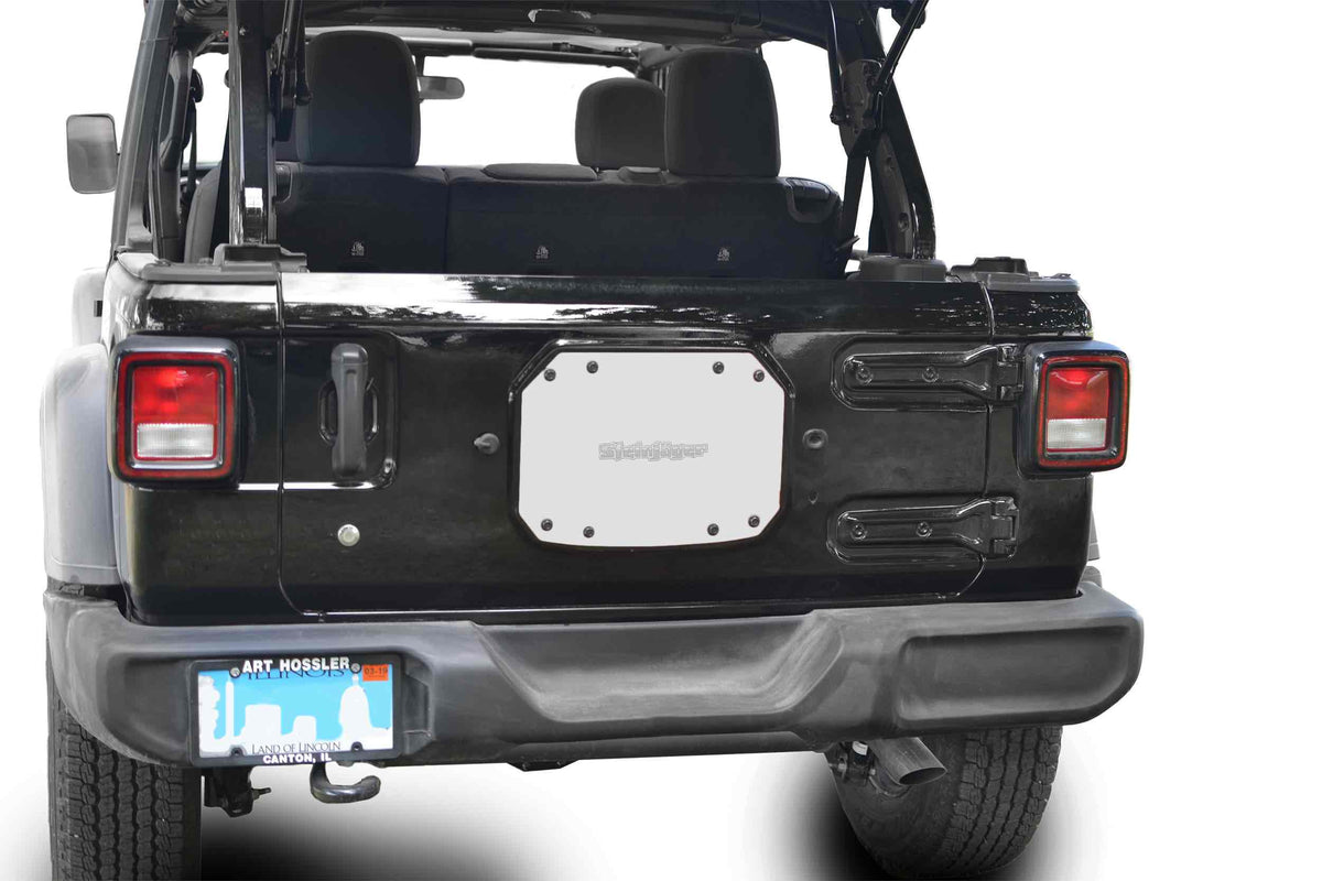 Steinjäger Wheels and Tires Wrangler JL 2018 to Present Spare Tire Delete Plate Cloud White