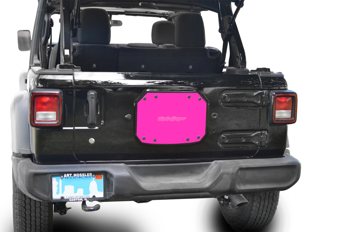 JL Spare-Tire Carrier Delete Plate - Hot Pink