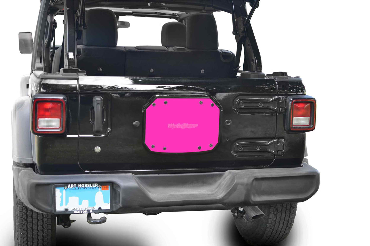 Steinjäger Wheels and Tires Wrangler JL 2018 to Present Spare Tire Delete Plate Hot Pink