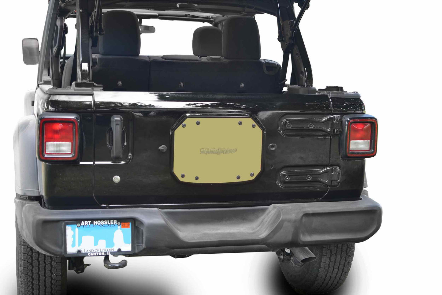Steinjäger Wheels and Tires Wrangler JL 2018 to Present Spare Tire Delete Plate Military Beige