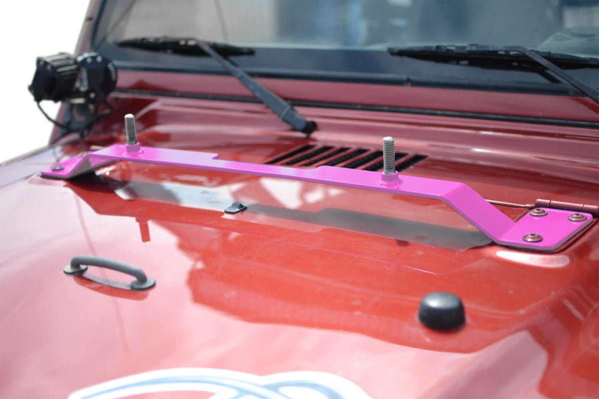 TJ Hood-Mounted High-Lift Jack Kit - Pinky