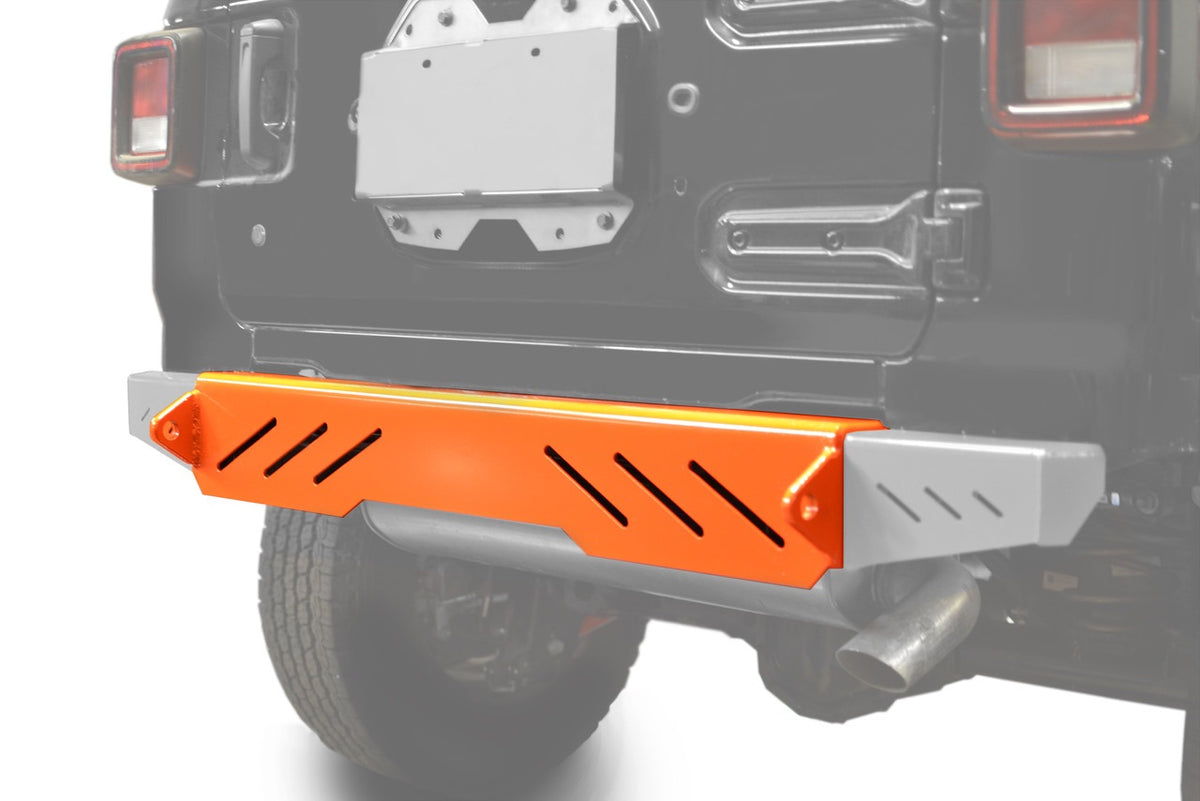 Steinjäger Bumpers Wrangler JL 2018 to Present Rear Cap Style Fluorescent Orange