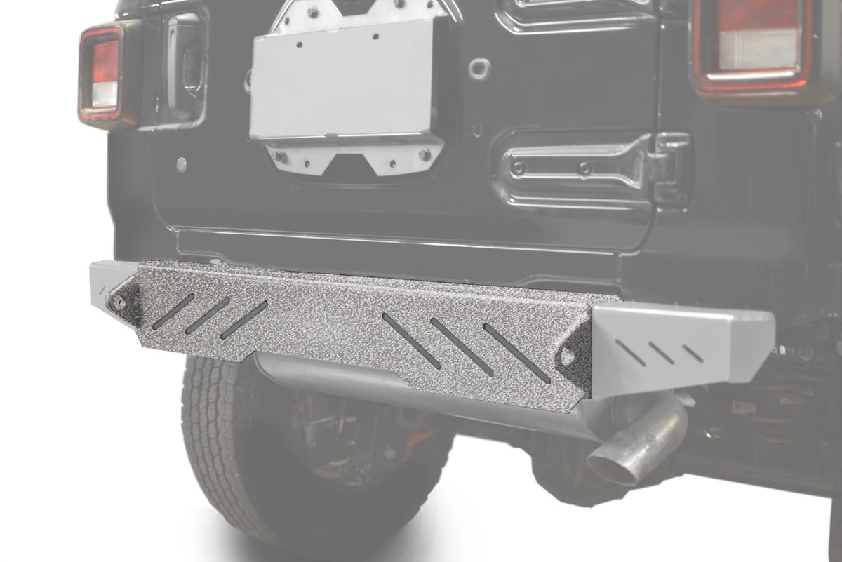 Steinjäger Bumpers Wrangler JL 2018 to Present Rear Cap Style Gray Hammertone