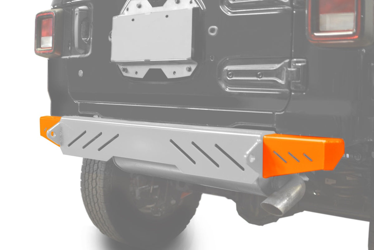 Steinjäger Bumpers Wrangler JL 2018 to Present End Caps Rear Fluorescent Orange