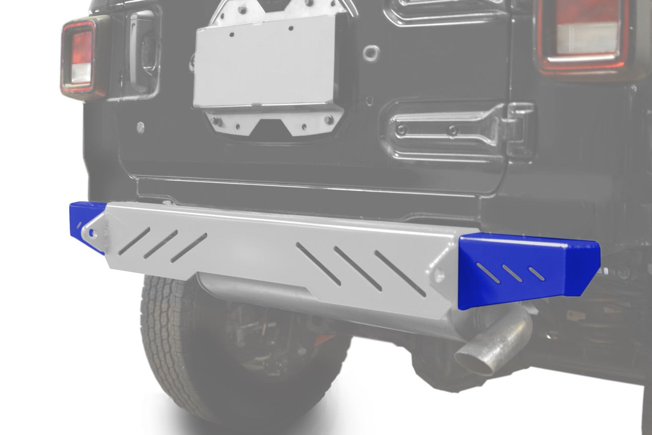 Steinjäger Bumpers Wrangler JL 2018 to Present End Caps Rear Southwest Blue