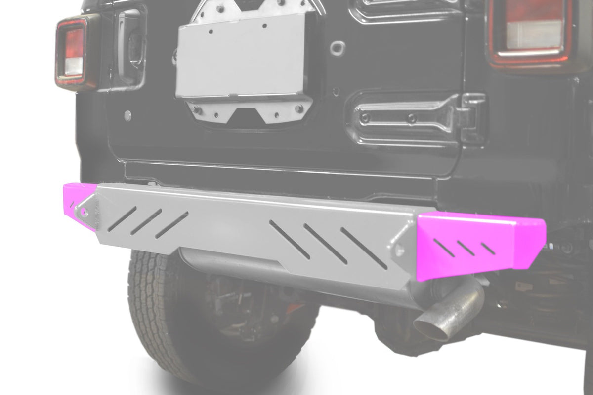 Steinjäger Bumpers Wrangler JL 2018 to Present End Caps Rear Hot Pink