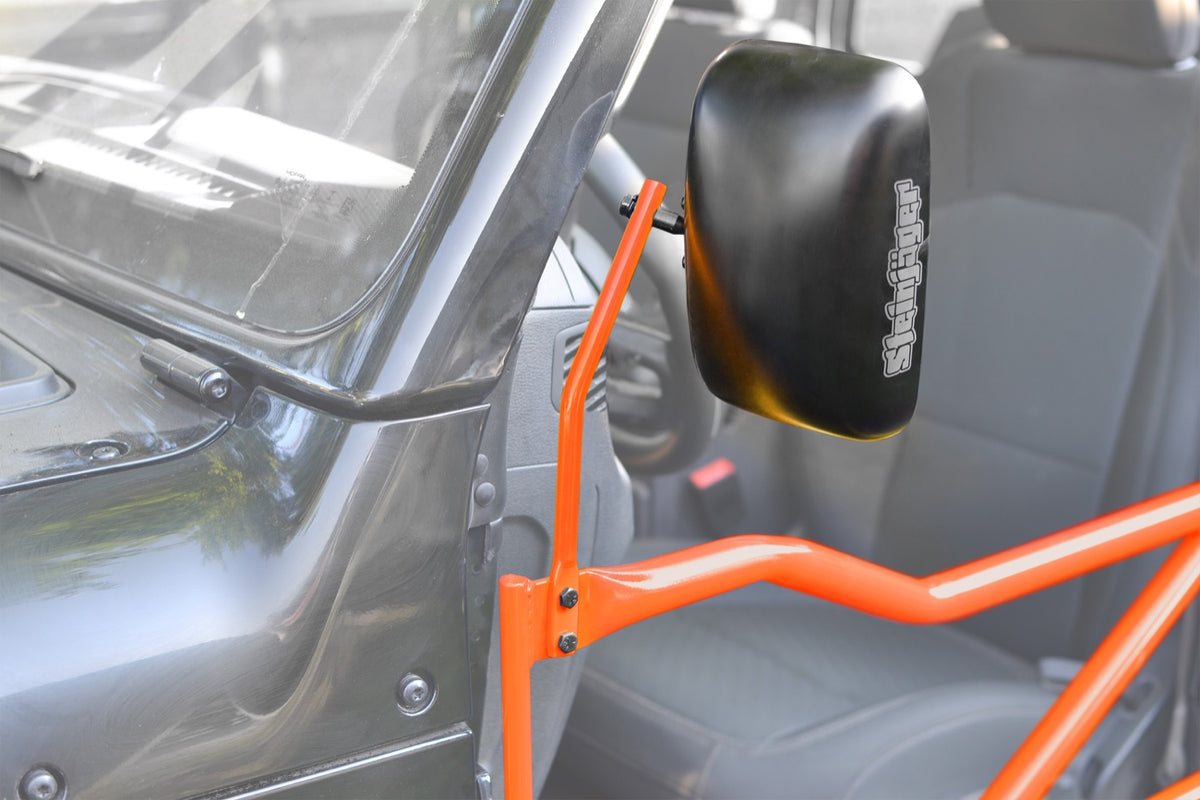 JK, JL and JT Tube-Door Mirror Kits - Wrangler JL - Fluorescent Orange