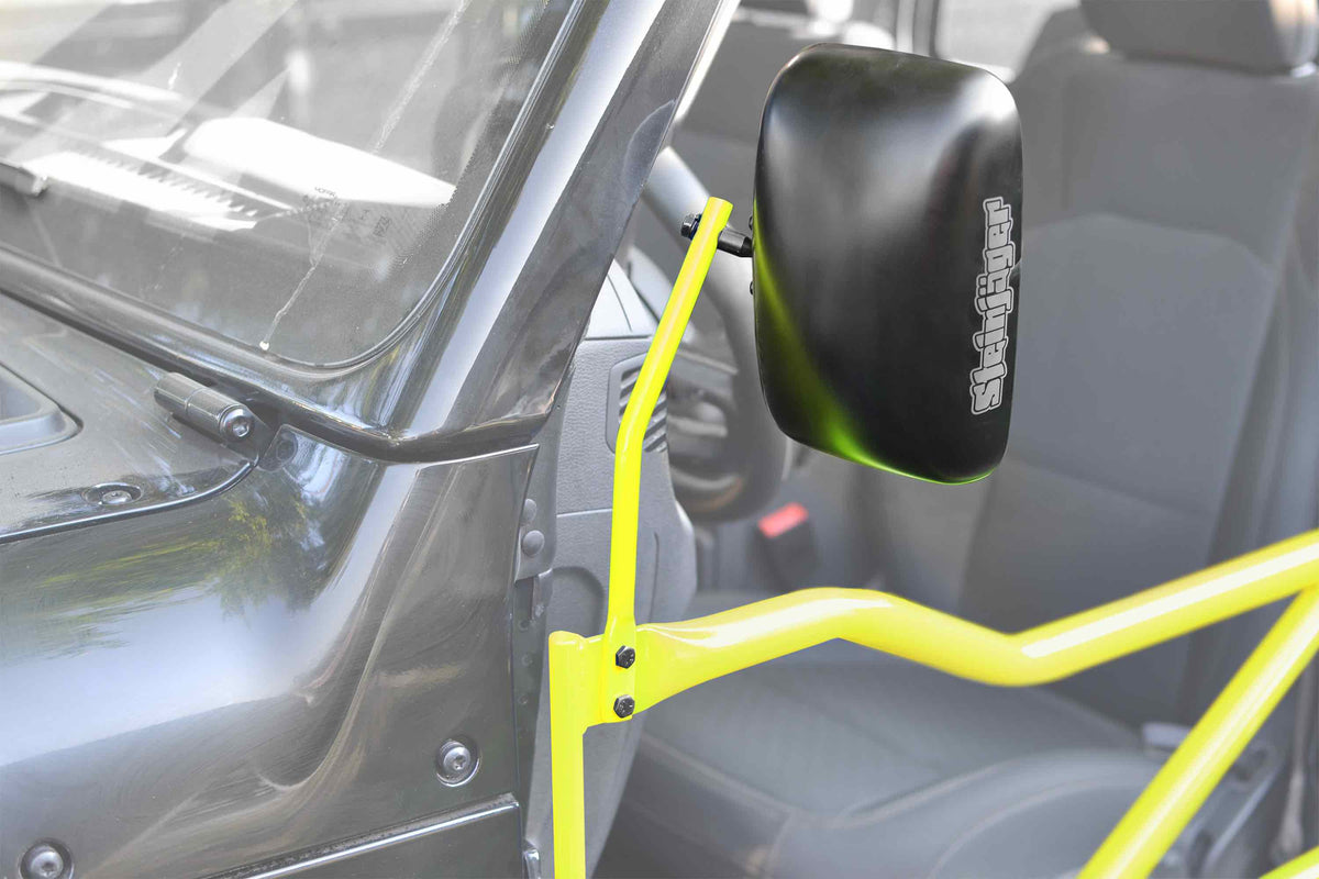 Steinjäger Doors Gladiator JT 2019 to Present Mirror Legs to Fit Tube Doors Neon Yellow