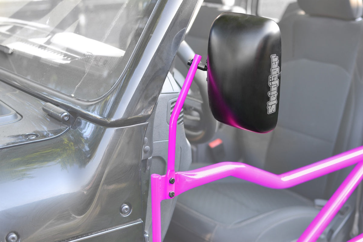 JK, JL and JT Tube-Door Mirror Kits - Wrangler JL - Hot Pink
